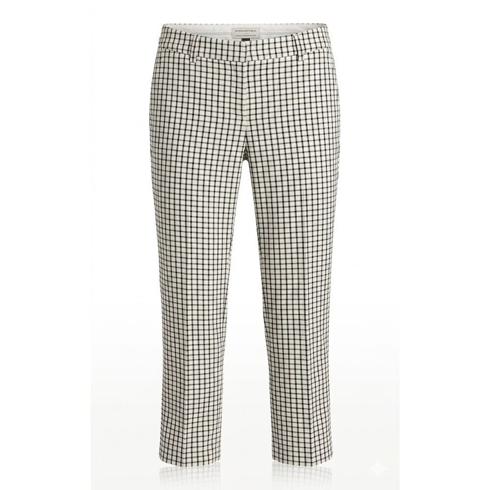 Anthropologie Slim Black & White Checkered Pants Size 6